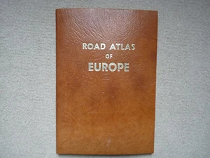 Bartholomew Hardcover Road Atlas Of Europe 1971. Brown Leather Effect Cover - Bild 1 von 3