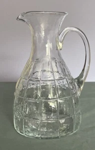 Vintage Dalzell Viking Clear Country Craft Pattern Handled Pitcher EUC - Picture 1 of 10