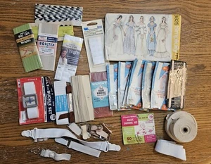 Vintage Sewing Items Shoulder Straps, Bias Tape and more - Picture 1 of 11