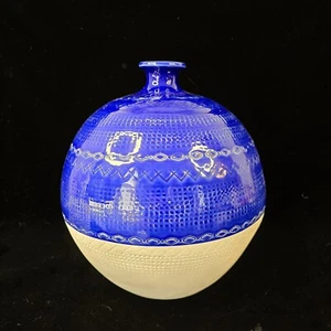 Ceramique Tadinate Italy Cobalt And White 12" - Picture 1 of 19