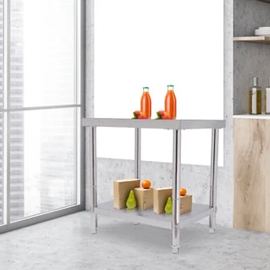 Gastronomie Edelstahltisch mit Räder Arbeitstisch Küchentisch Zerlegetisch - Bild 1 von 22