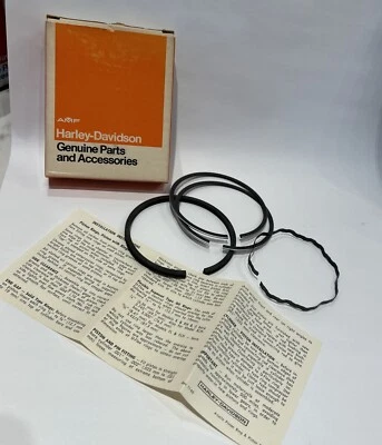 Harley-Davidson AMF, conjunto de anel de pistão #22363-73. 0,70 serve 72-82 XL. Novo OEM - Imagem 1 de 2