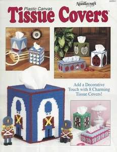 Plastic Canvas Tissue Covers ~ The Needlecraft Shop - 8 Styles Leaflet - Picture 1 of 1