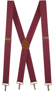 Buyless Fashion Men Adjustable Suspenders 48" 1 1/4" X Back with Metal Hooks - Picture 1 of 77