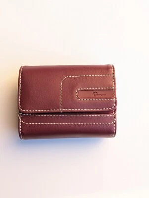 Lowepro Camera Case Portofino 10 Burgundy Leather Compact Pouch With Waist Clip - Image 1 of 4