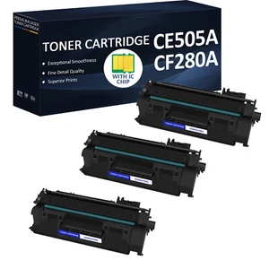 Cartucho de tóner negro 3PK CE505A 05A para impresora HP LaserJet P2035 P2055N P2055X - Imagen 1 de 24