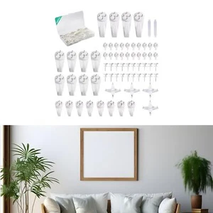 Picture Hanging Hooks Set Photo Hook for Hard Walls Frame and Canvas Photos - Picture 1 of 6