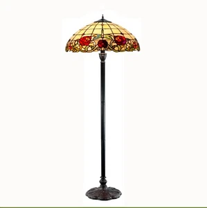 AMADEUS DRAGONFLY 51CM (20") WIDE TIFFANY STYLE LEADLIGHT FLOOR LAMP LIGHT - NEW - Picture 1 of 3