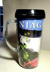 VTG 1990s Niagara Falls Photo RSS Travel Thermal Handled Cup/Mug CANADA Souvenir - Picture 1 of 6