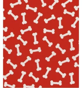 "Caprichoso hueso de perro tela de algodón cuarto de grasa 18""x22"" nuevo" - Imagen 1 de 2