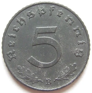 Münze Deutsches Reich 3. Reich 5 Reichspfennig 1943 B in Vorzüglich - Bild 1 von 2