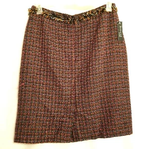 Boucle By Versailles minigonna retrò a quadri donna taglia 10 frange -nuova con etichette - Foto 1 di 4