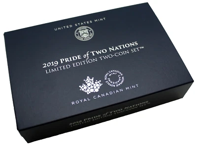 2019 Pride of Two Nations Silver American Eagle & Maple Enhanced Reverse Proof - Image 1 of 4
