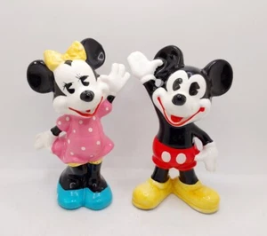 Juego De 2 Figuras De Cerámica Coleccionables De Colección Disney Mickey & Minnie Mouse Japón - Imagen 1 de 24
