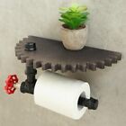 Semi Circle Solid Wood Industrial Pipe Shelf Holder For Towels & Tissue