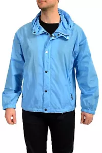 Hugo Boss Men's "Chester" Blue Hooded Full Zip Windbreaker Jacket US 38R IT 48R - Picture 1 of 5