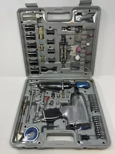 Druckluft Werkzeuge & Zubehör Set Schlagschrauber Ratsche Schleifer Ausblaspistole 60+ Teile NOS - Bild 1 von 22