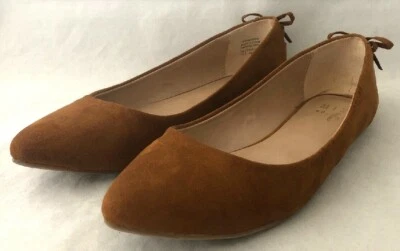 Sapato liso feminino Mix No.6 Etirarien couro marrom camurça tamanho 7.5 - Imagem 1 de 4