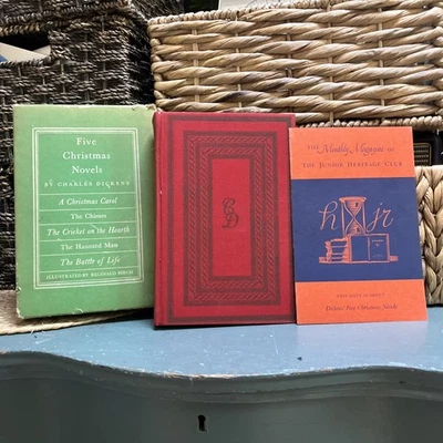 Five Christmas Novels by Charles Dickens, Heritage Press 1939 HC with Slip Case Foto 1 de 4