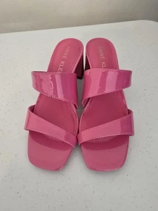 NUEVO Zapatos Anne Klein para mujer con plantilla acolchada charol tacón bloque talla 7 - Imagen 1 de 4