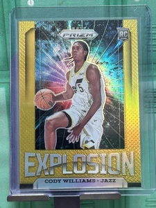 2024-25 Panini NBA Prizm Deca Rookie RC Card Cody Williams GOLD /10 Utah Jazz - Picture 1 of 2