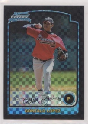 2003 Bowman Chrome X-Fractor Gonzalo Lopez #250 Rookie RC - Image 1 of 2