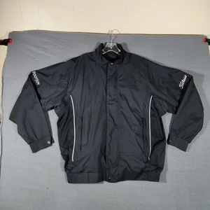 Footjoy Dryjoys Herren Jacke Herren Größe Medium Schwarz Titleist Golf Full Zip - Bild 1 von 14