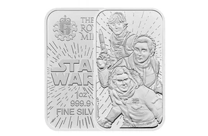 2024 Star Wars Light Side Silver 1 oz Bar .9999 UK Royal Mint ~ Sealed Plastic - Picture 1 of 1