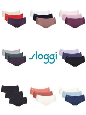 Sloggi Midi Briefs Knickers Basic+ Brief 3 Pack 95% Cotton Mid Rise Lingerie - Изображение 1 из 2