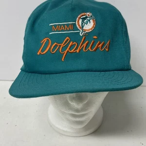 VINTAGE Miami Dolphins Mütze Cap Snap Back ANNCO 90s Script Green Logo - Bild 1 von 10