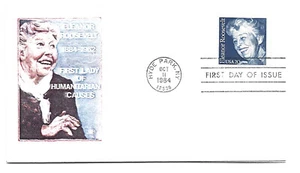 2105 Eleanor Roosevelt, Bittings by Alan Diamant FDC - Picture 1 of 1