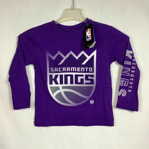 Sacramento Kings NBA / Long Sleeve Purple Crew Neck Shirt / Size Youth M 5/6 Cover