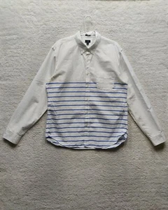J.Crew Men's Slim Fit White/Blue Striped Oxford Shirt Size XL - Picture 1 of 11
