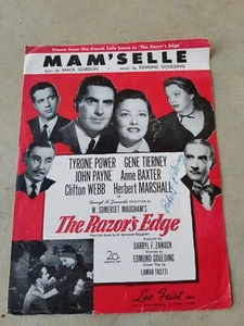 Mam'selle The Razor's Edge  Sheet Music 1947 - Picture 1 of 2