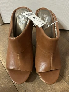 2010 Mossimo Target Leder-Pantoletten neu mit Etikett Deadstock 6,5 4,5 Zoll Absatz WOW! - Bild 1 von 4