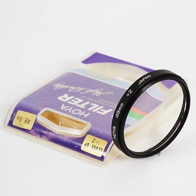 HOYA 49mm HMC CLOSE-UP +4  GLASS FILTER IN ITS CASE #AC835 - Image 1 of 2