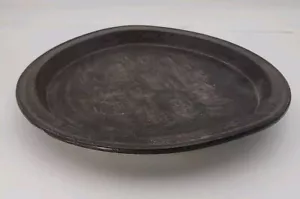 Antique New England carved/ turned wood 14" diameter platter tray - Picture 1 of 11
