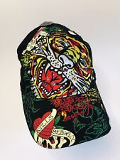 Vtg Christian Audigier Don Ed Hardy Embroidered Bling Tiger Tattoo Trucker Hat