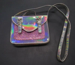 1989 Place Purple Silvery Sparkley Purse w/ shoulder strap Iridescent - Picture 1 of 4