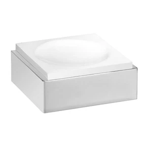 MAXIMA Seifenhalter Polyresin Messing Chrom Weiß für Bad & Küche >> zum Bohren - Bild 1 von 6