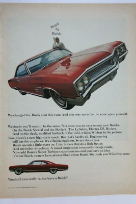 1965 Buick red Wildcat car vintage print ad advertisement magazine '65 color - Image 1 of 4