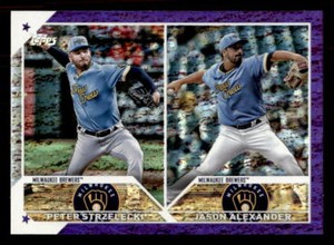 2023 Topps Update Purple Sparkle #US287 Peter Strzelecki/Jason Alexander 459/799