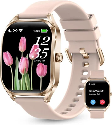 Smartwatch Damen Telefonfunktion Armbanduhr Watch für iPhone Samsung Huawei Tab - Bild 1 von 4