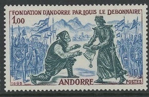 GN STAMPS- ANDORRA, FR., MINT, #155-57, OG VLH, CS/3, 1 SHOWN, SOUND & CENTERED - Imagen 1 de 1