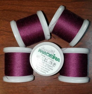 5 SPOOL Madeira Aerofil Snap Spool Polyester Thread- 100M #9124/9110 Dark Plumb - Picture 1 of 6