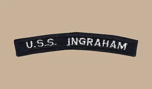US Navy DD-694 USS Ingraham Destroyer UIM Spalla Dondolo Tab (02) - Foto 1 di 1