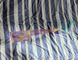 Iridescent Clear Plastic Pouch Bag with Adjustable Strap - Picture 1 of 8