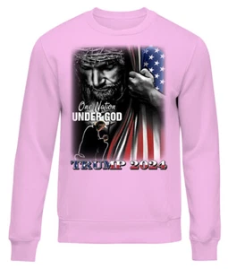 SWEATSHIRT - ONE NATION - President Donald Trump - Jesus - Picture 1 of 12