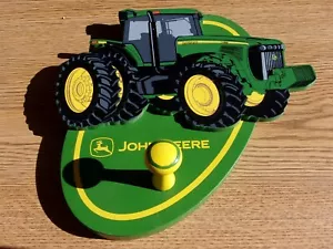 JOHN DEERE COUNTRY Tractor SINGLE WALL PEG ROBE HOOK SIGN - Picture 1 of 1