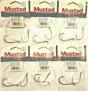 6x SIZE 5/0-6/0 MUSTAD MOOCHING RIGS + 5x LARGE EZY RIGS + 3x 120lb BB SWIVELS - Bild 1 von 4